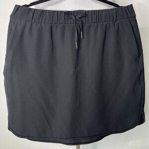 Lululemon Women's Black On the Fly Drawstring Mini Skirt Size 12